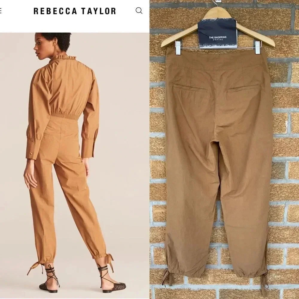 Rebecca Taylor Tan Utility Jogger Pants - Picture 2 of 13